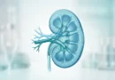 Medical illustration of a healthy human kidney representing kidney transplant procedure and organ donation